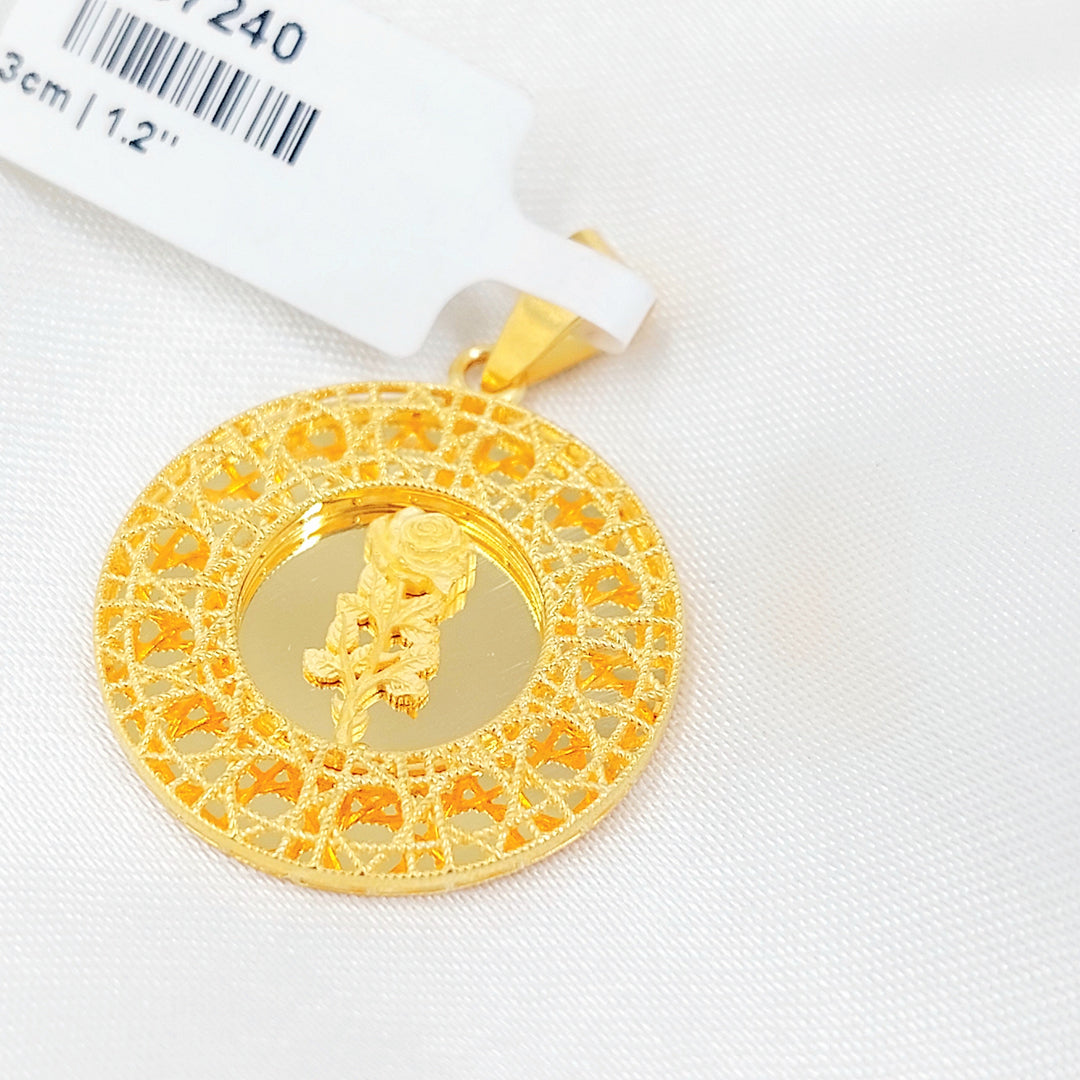 Deluxe Ounce Pendant Made of 21K Gold by Saeed Jewelry 