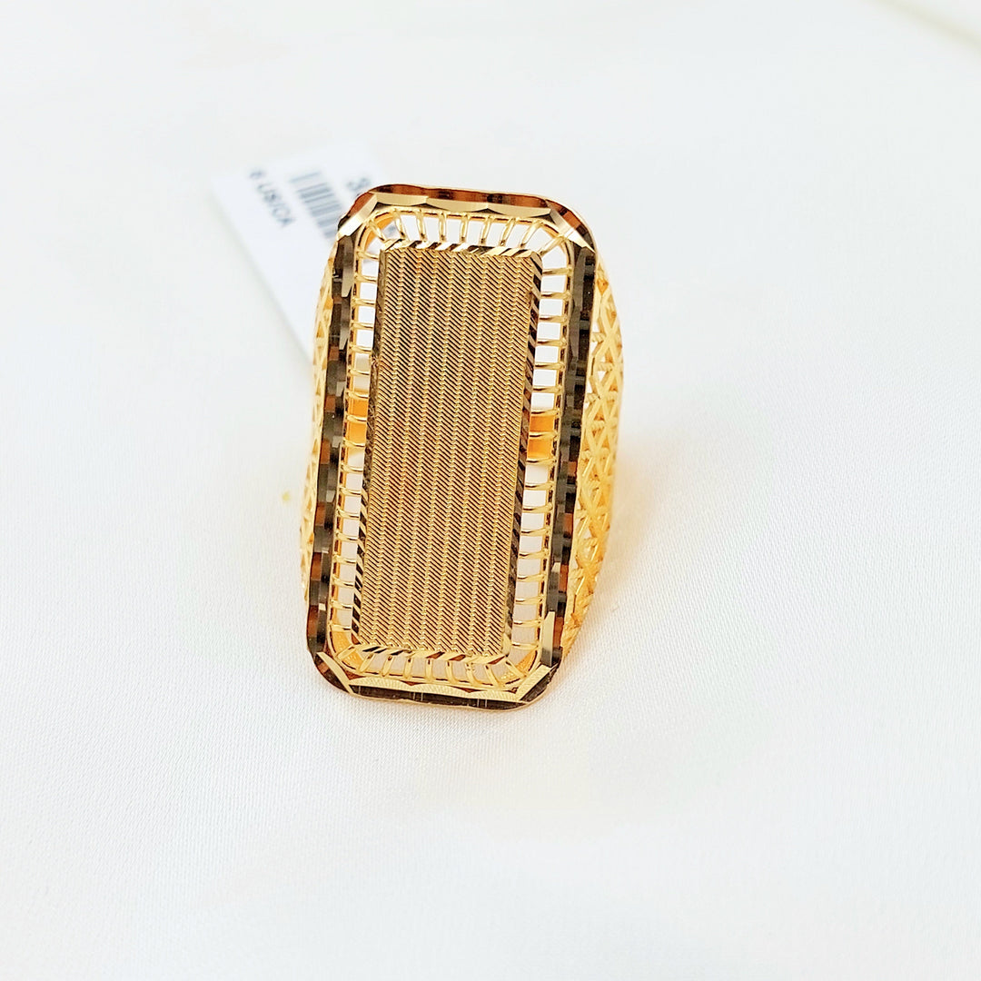 21K Gold Pyramid Openwork Ring