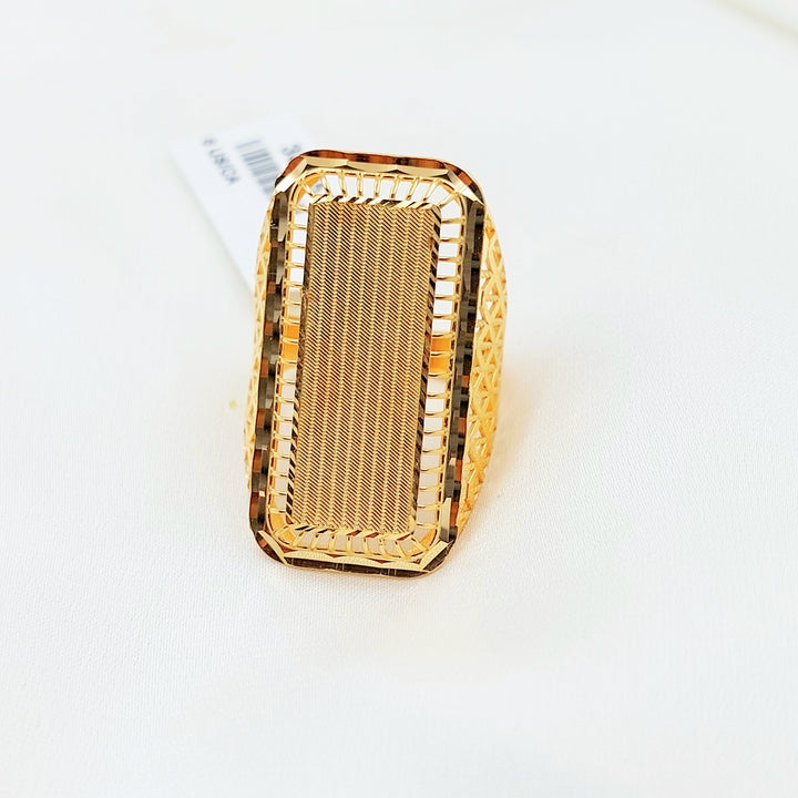 21K Gold Pyramid Openwork Ring