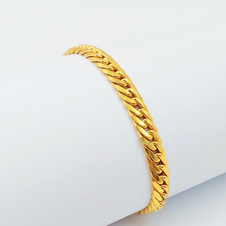 Deluxe Cuban Links Bracelet Made of 21K Gold by Saeed Jewelry 