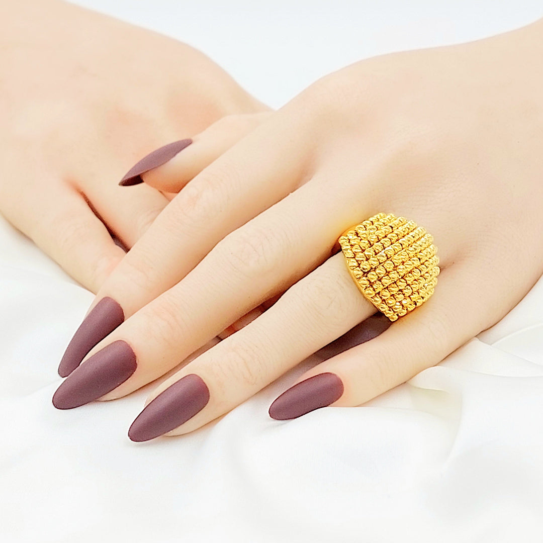 Deluxe Balls Ring Made of 21K Gold by Saeed Jewelry 