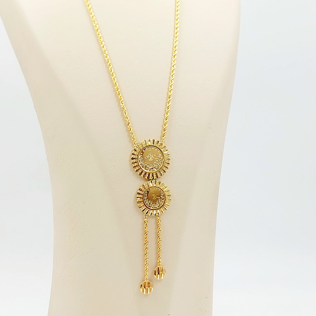 Rashadi Balls Necklace Made of 21K Gold by Saeed Jewelry 