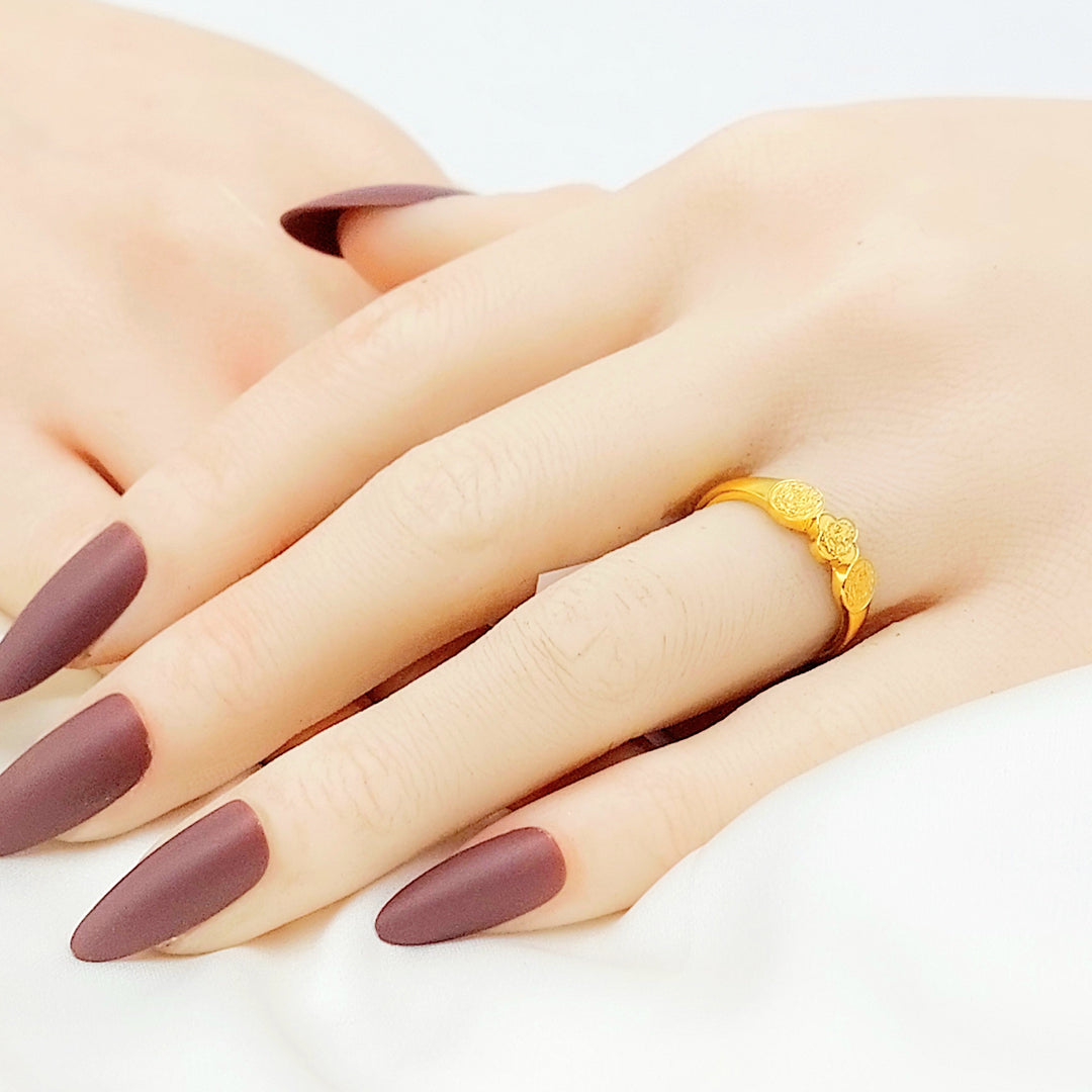 21K Gold Triple Ottoman Coin-Inspired Ring