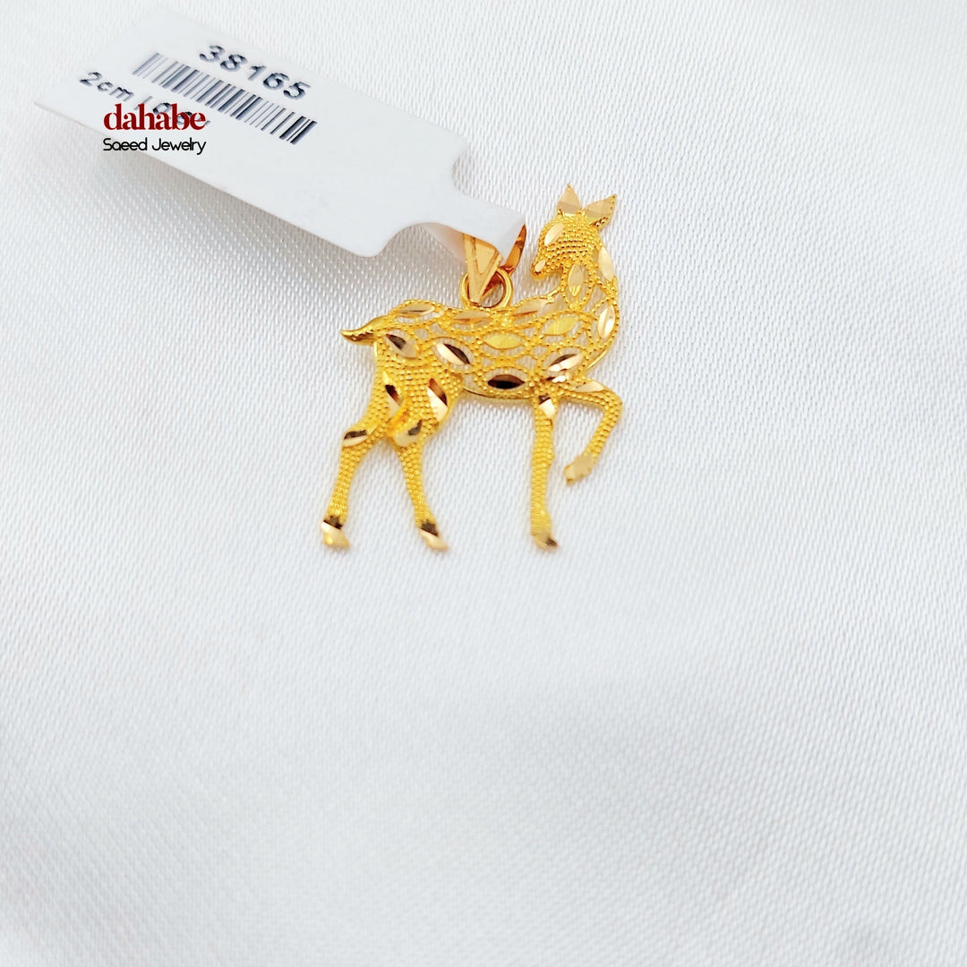 21K تعليقة غزال اكسترا-مجوهرات الشيخ سعيد-Saeed Jewelry 