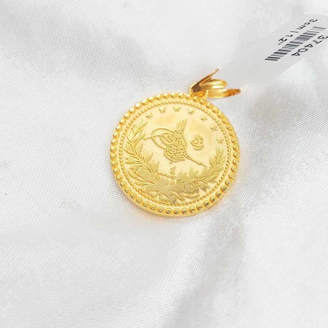 Rashadi Pendant Made of 21K Gold by Saeed Jewelry 