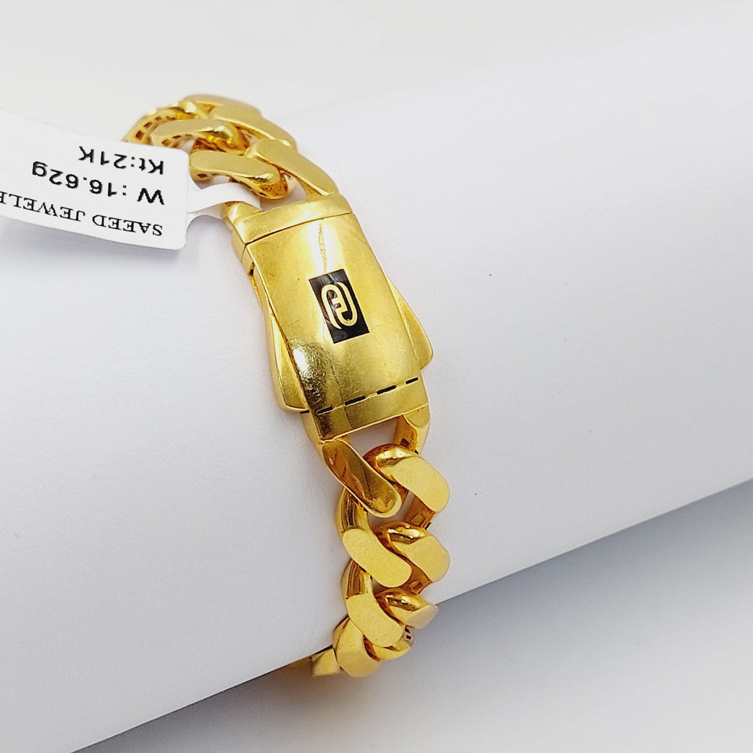 Deluxe Cuban Links Bracelet Made of 21K Gold by Saeed Jewelry 