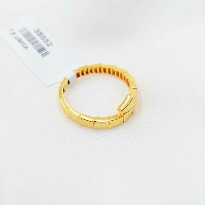 21K Gold Textured Wrap Ring