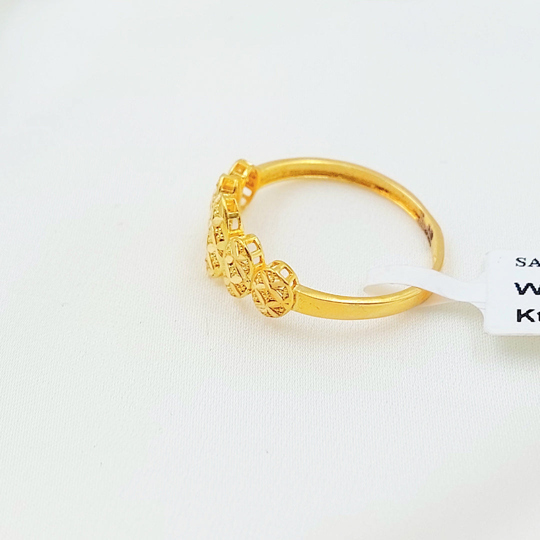 Light Deluxe Ring Made of 21K Gold by Saeed Jewelry 