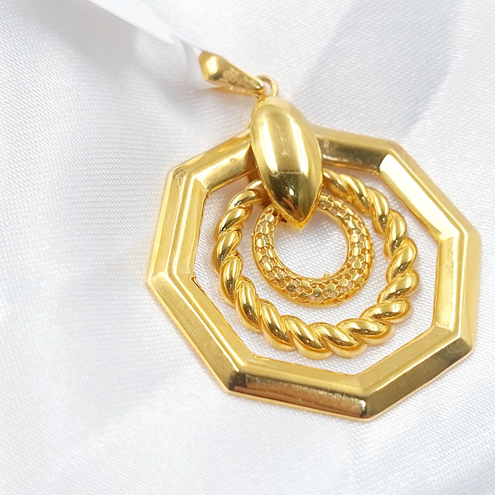 21K تعليقة سداسي اكسترا-مجوهرات الشيخ سعيد-Saeed Jewelry 