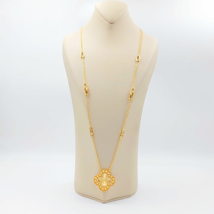 Zircon Studded Rose Necklace