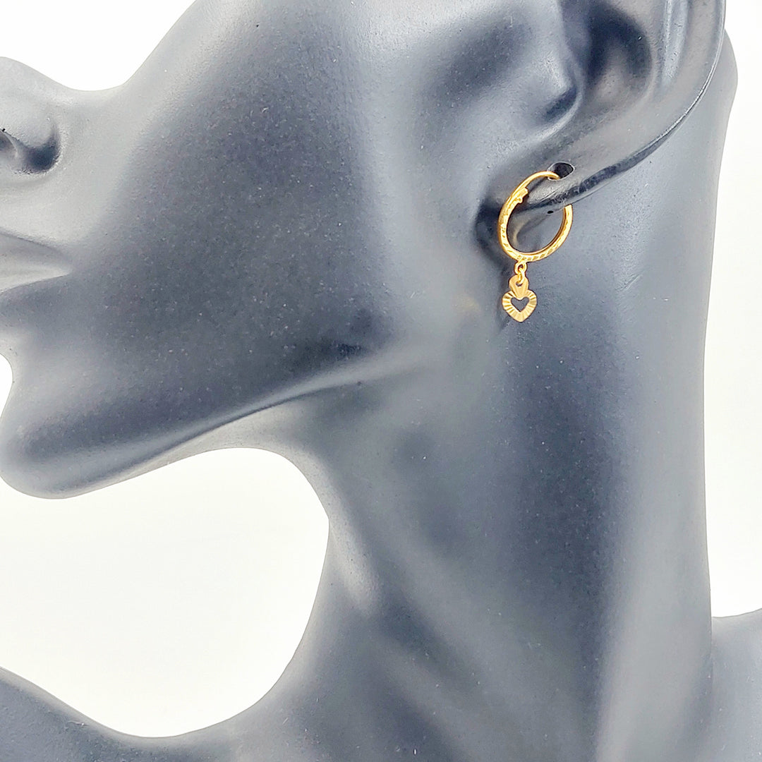 Hoop Earrings Made of 21K Gold by Saeed Jewelry 