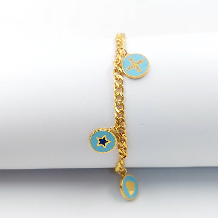 21K اسوارة دنانديش مينا-مجوهرات الشيخ سعيد-Saeed Jewelry 