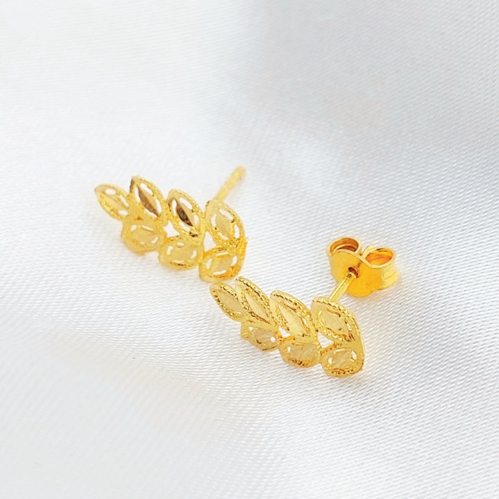 21K Gold Leaf Climber Earrings