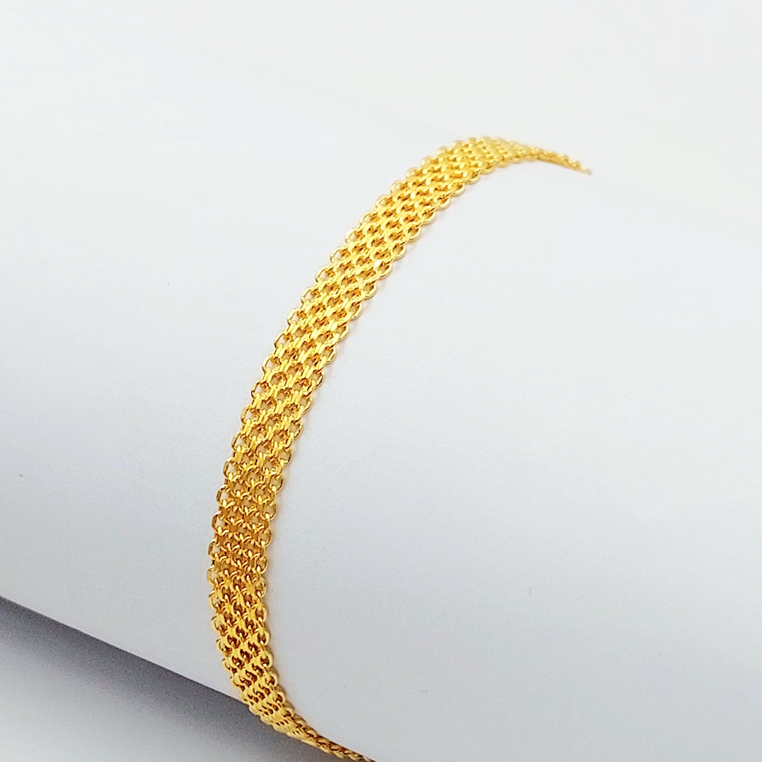 Fancy Bracelet Made of 21K Gold by Saeed Jewelry 