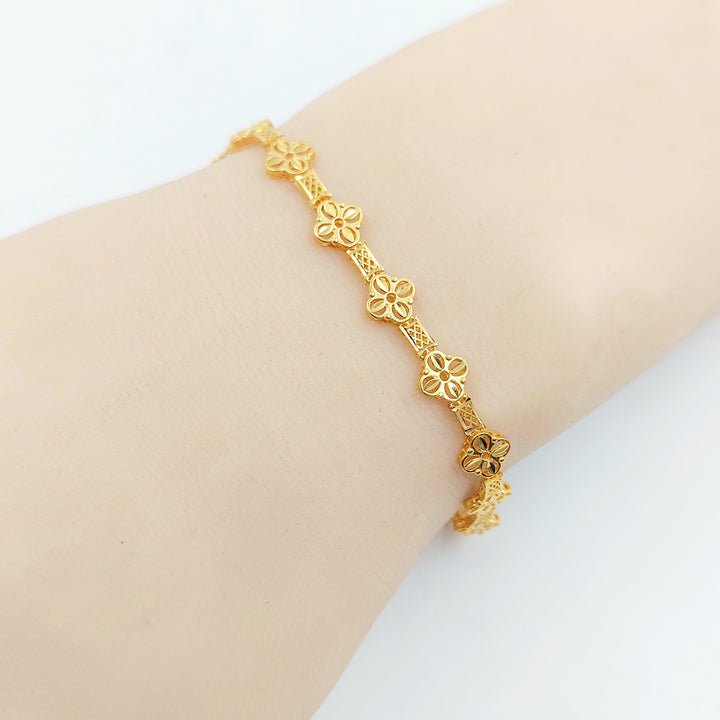 Rose Bracelet Made of 21K Gold by Saeed Jewelry 