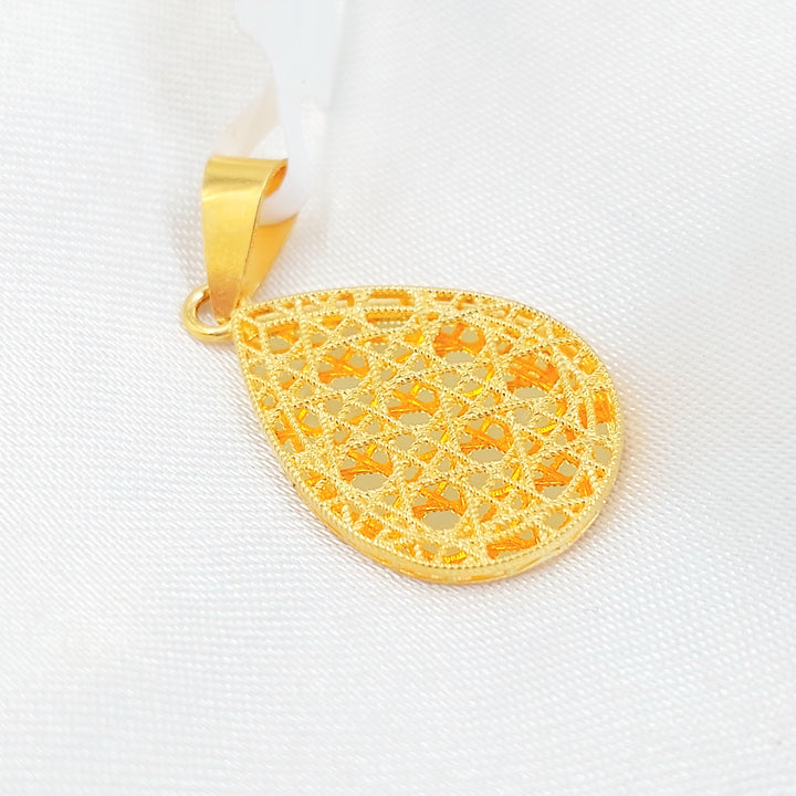 Deluxe Tears Pendant Made of 21K Gold by Saeed Jewelry 