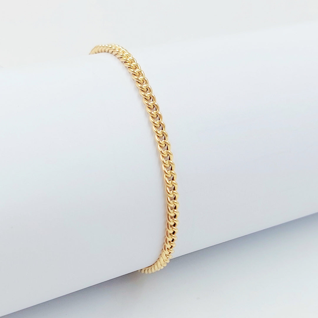 18K اسوارة جنزير مبسط-مجوهرات الشيخ سعيد-Saeed Jewelry 