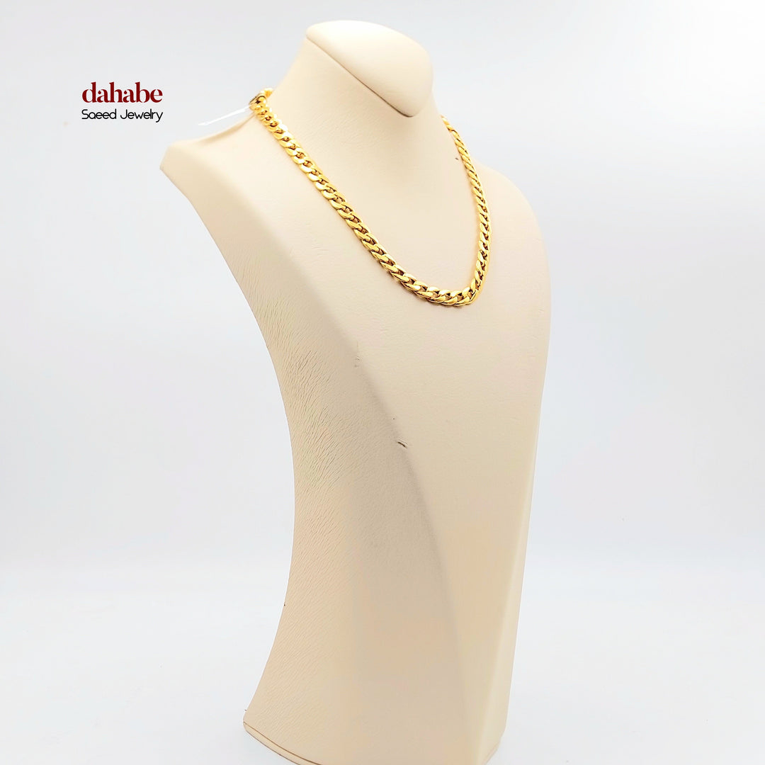 21K Gold Cuban Link Necklace