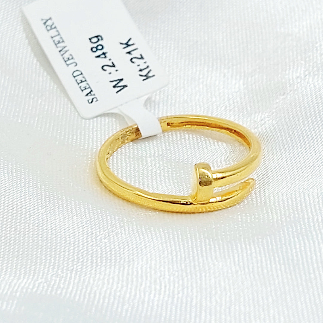 Nail Ring Made of 21K Gold by Saeed Jewelry 