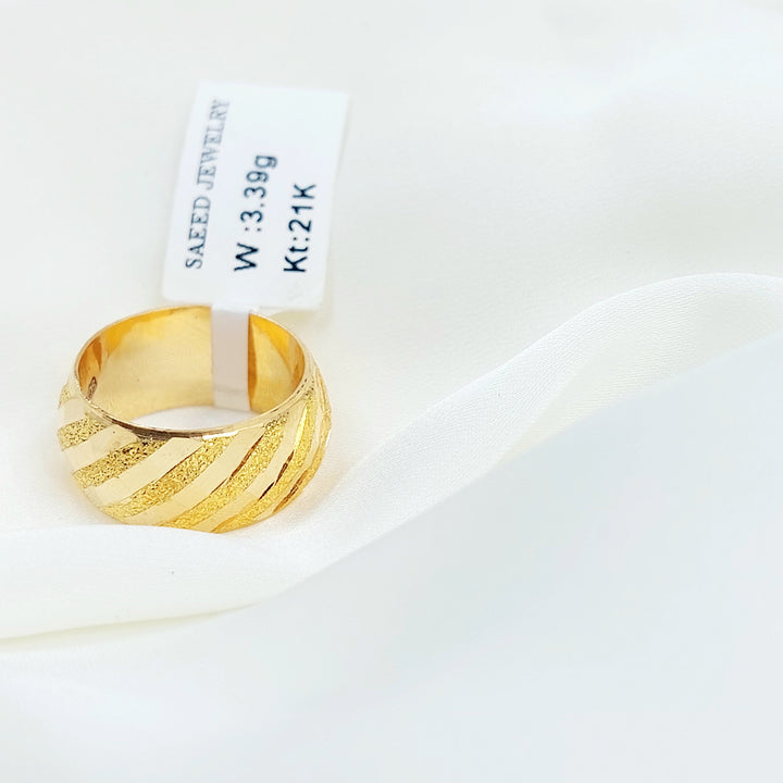 Wide Sanded Wedding Ring