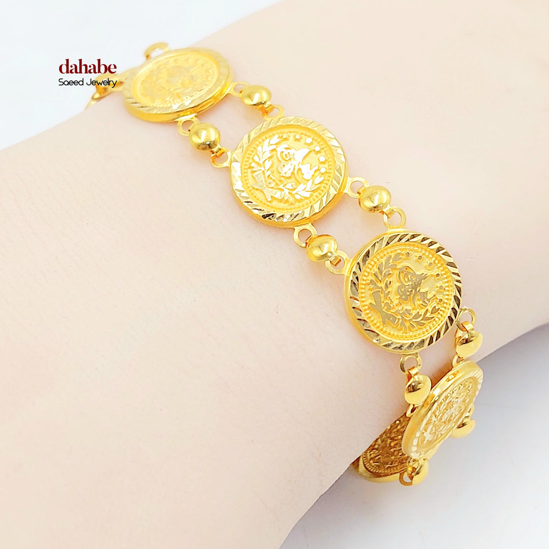 21K Gold Ottoman Coin-Inspired Bracelet