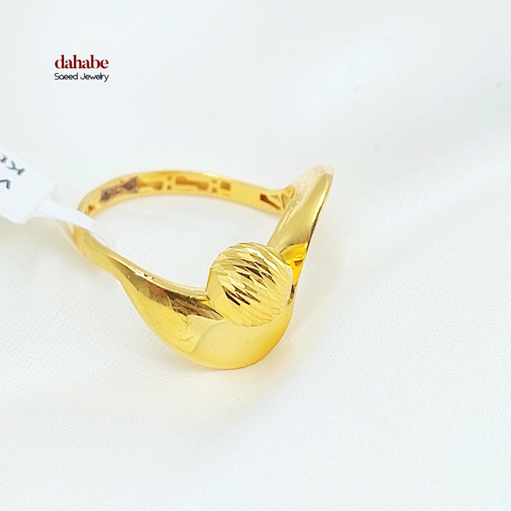 21K خاتم طابات اكسترا-مجوهرات الشيخ سعيد-Saeed Jewelry 