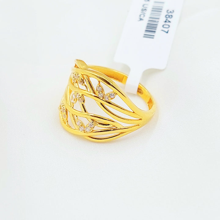 Zircon Studded Deluxe Ring