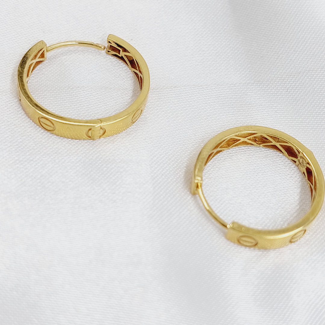 Hoop Earrings Made of 21K Gold by Saeed Jewelry 