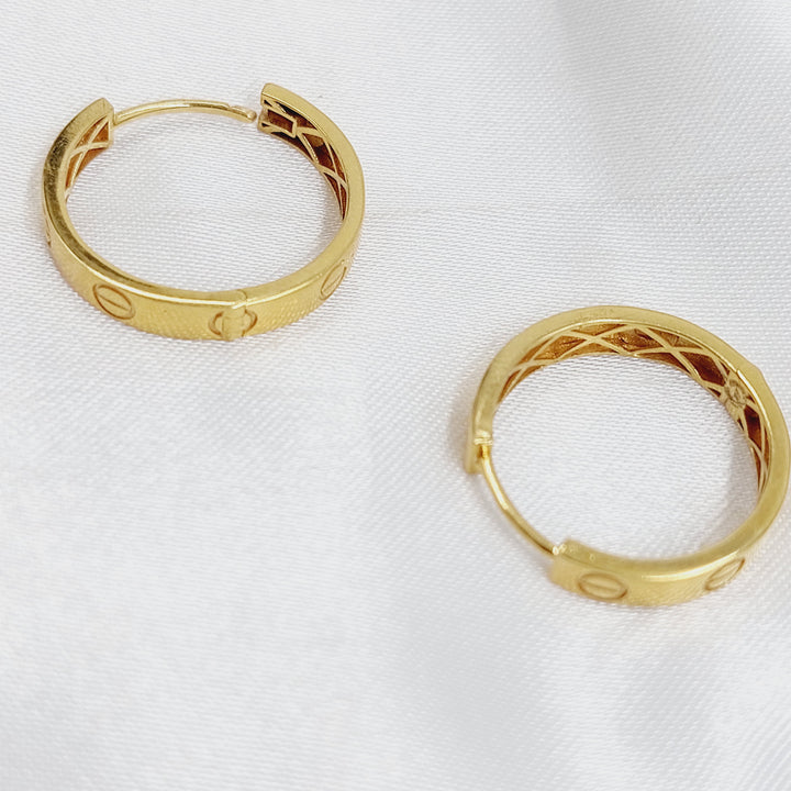 Hoop Earrings Made of 21K Gold by Saeed Jewelry 