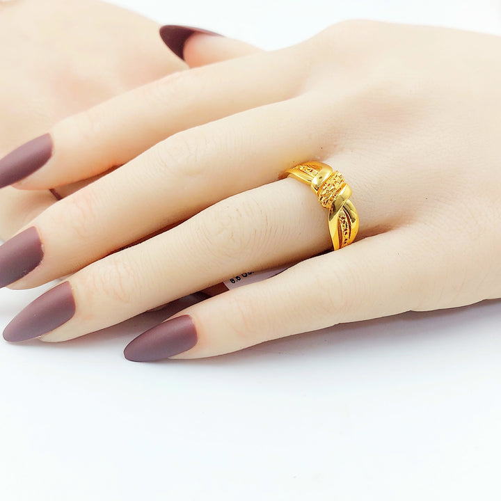 Deluxe Ring Made of 21K Gold by Saeed Jewelry 