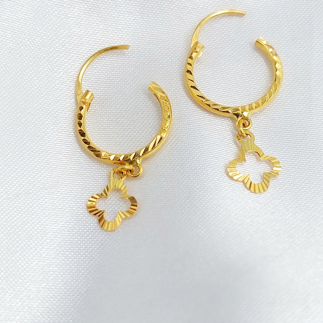 Hoop Earrings Made of 21K Gold by Saeed Jewelry 