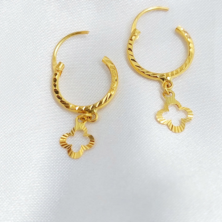 Hoop Earrings Made of 21K Gold by Saeed Jewelry 