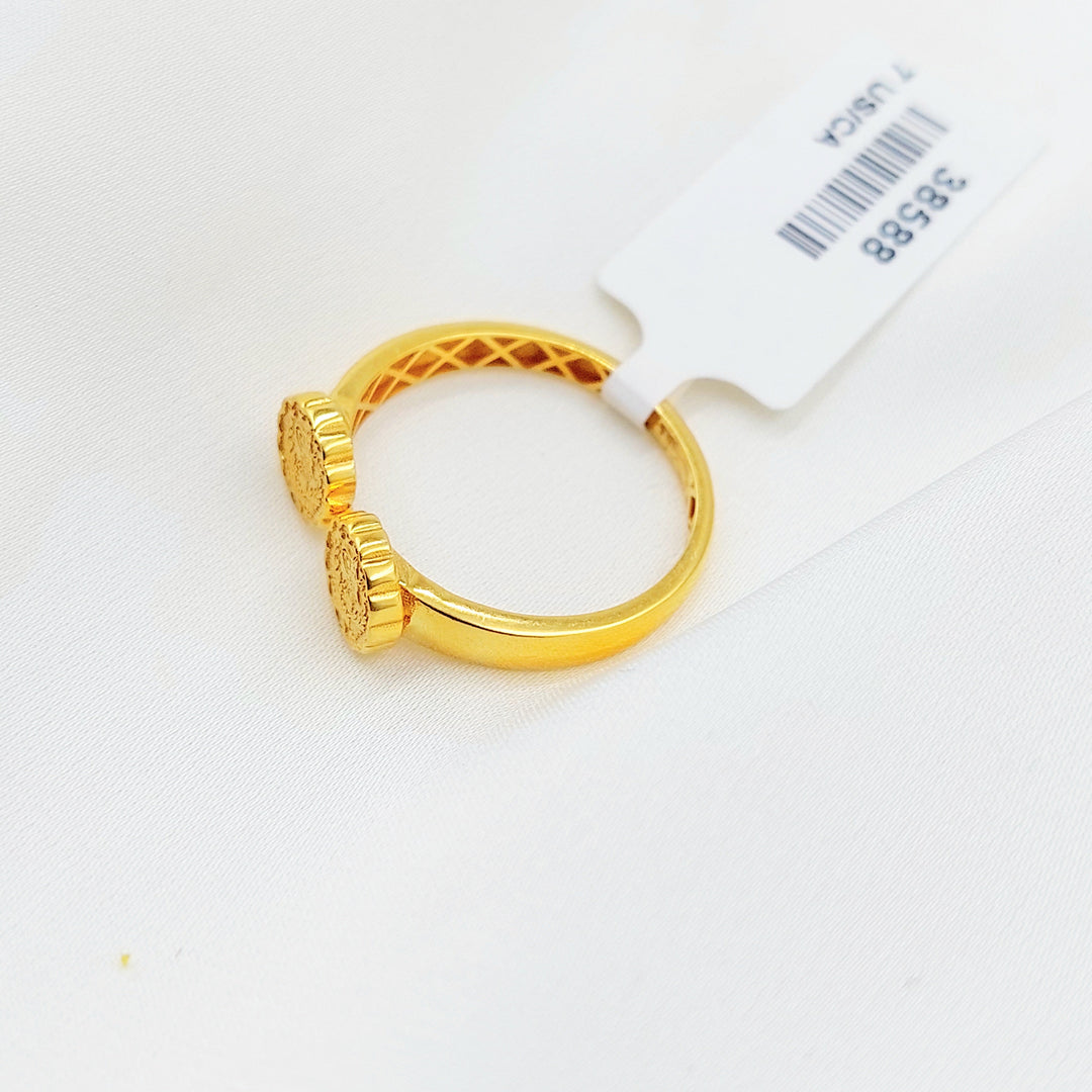 21K Gold Double Ottoman Coin-Inspired Ring