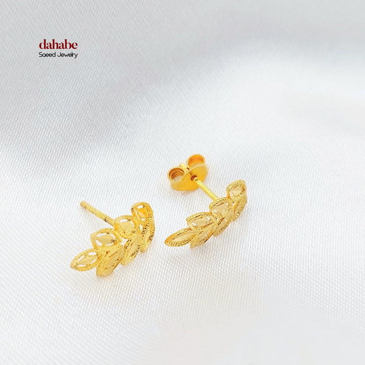 21K Gold Leaf Climber Earrings