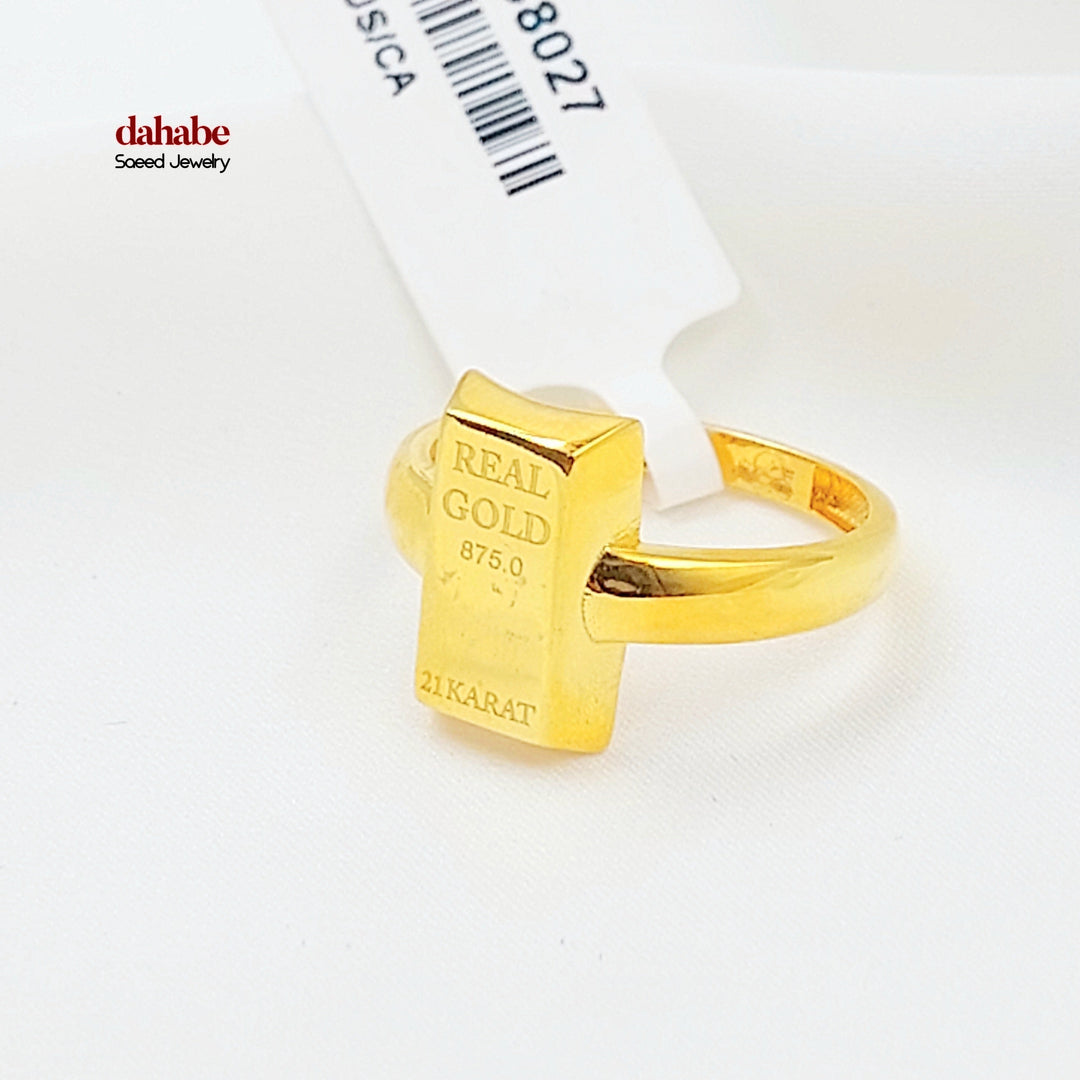 21K خاتم اونصه اكسترا-مجوهرات الشيخ سعيد-Saeed Jewelry 