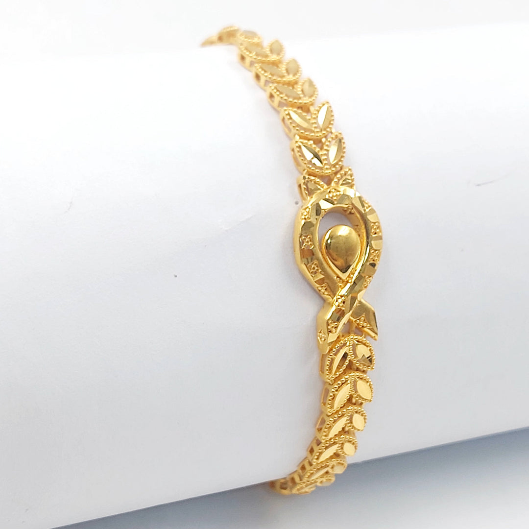 21K اسوارة ورق الشجر-مجوهرات الشيخ سعيد-Saeed Jewelry 