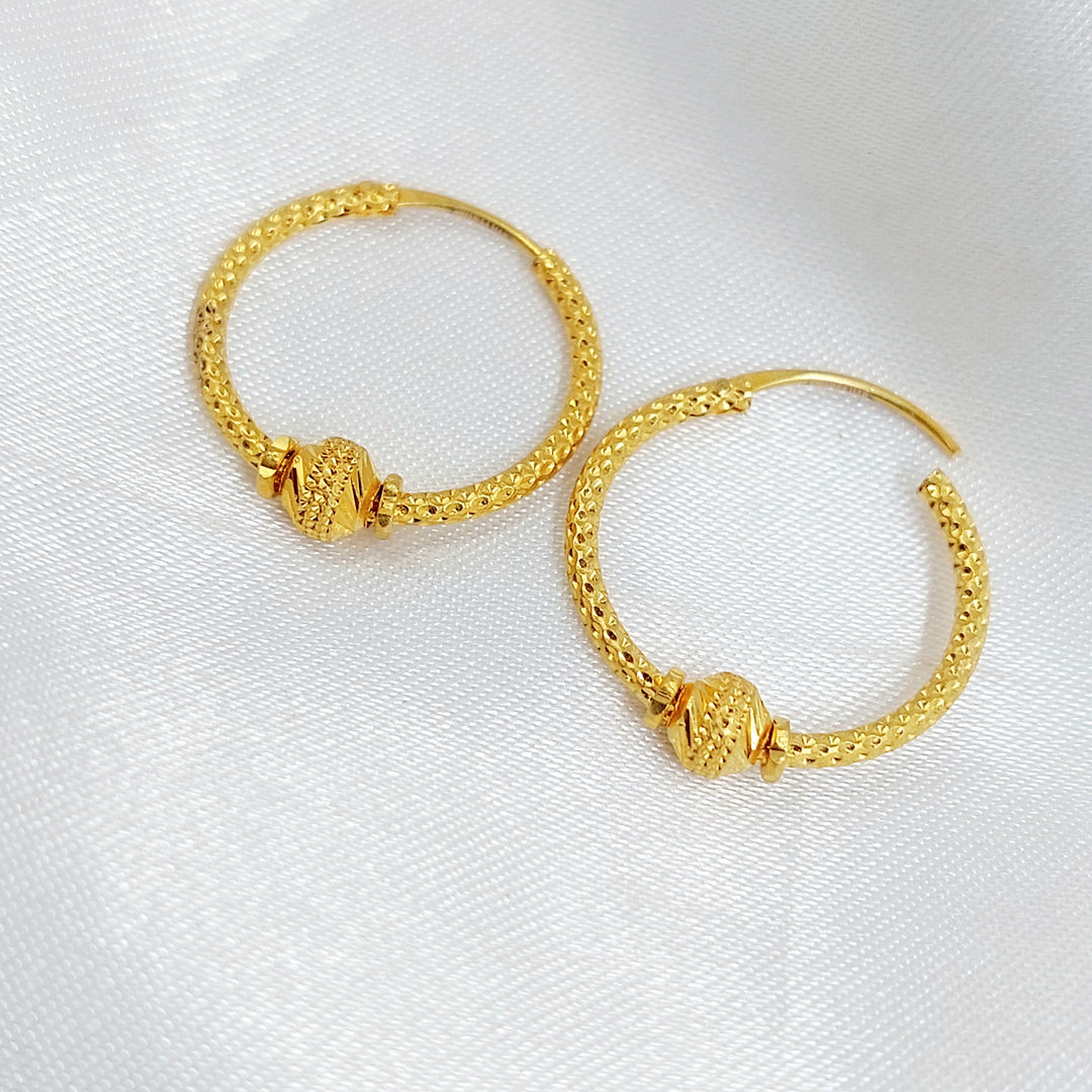 Hoop Earrings Made of 21K Gold by Saeed Jewelry 