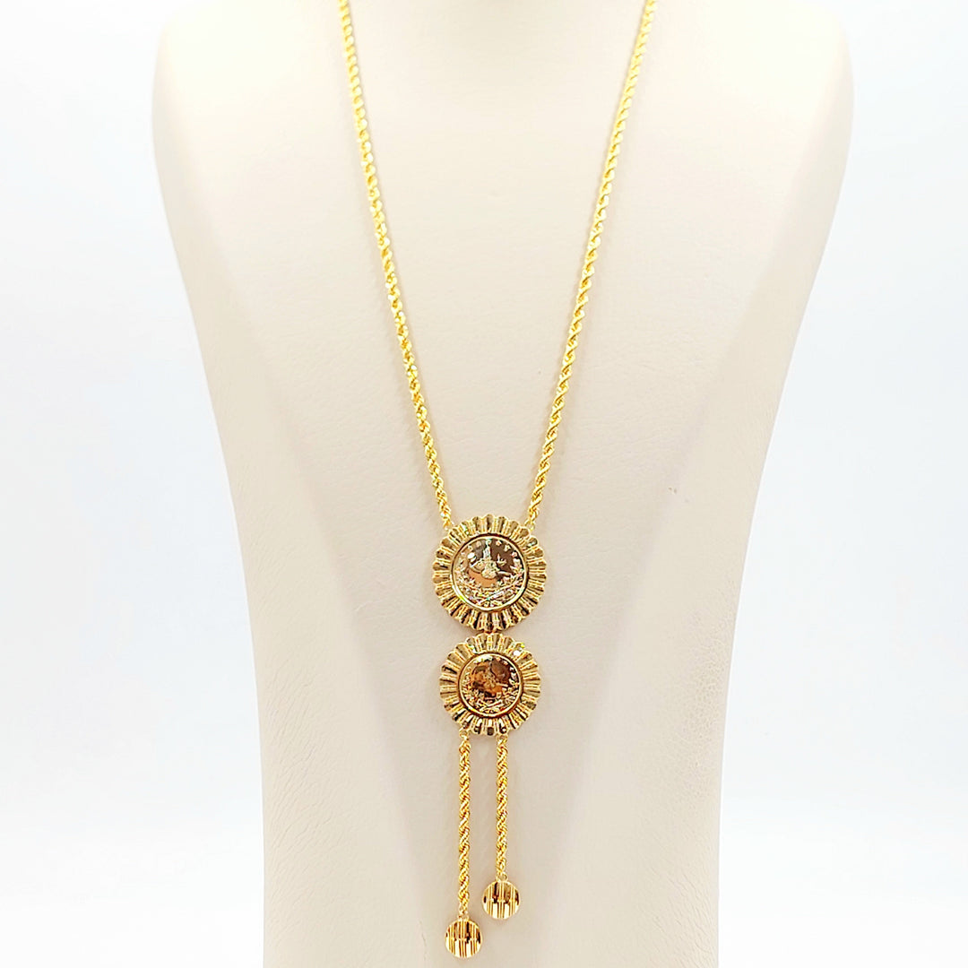 Rashadi Balls Necklace Made of 21K Gold by Saeed Jewelry 