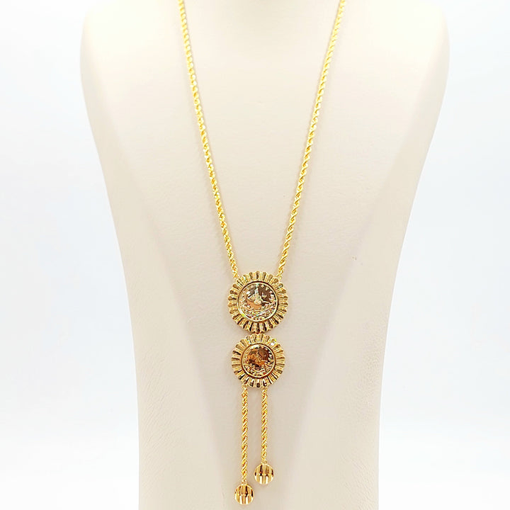 Rashadi Balls Necklace Made of 21K Gold by Saeed Jewelry 