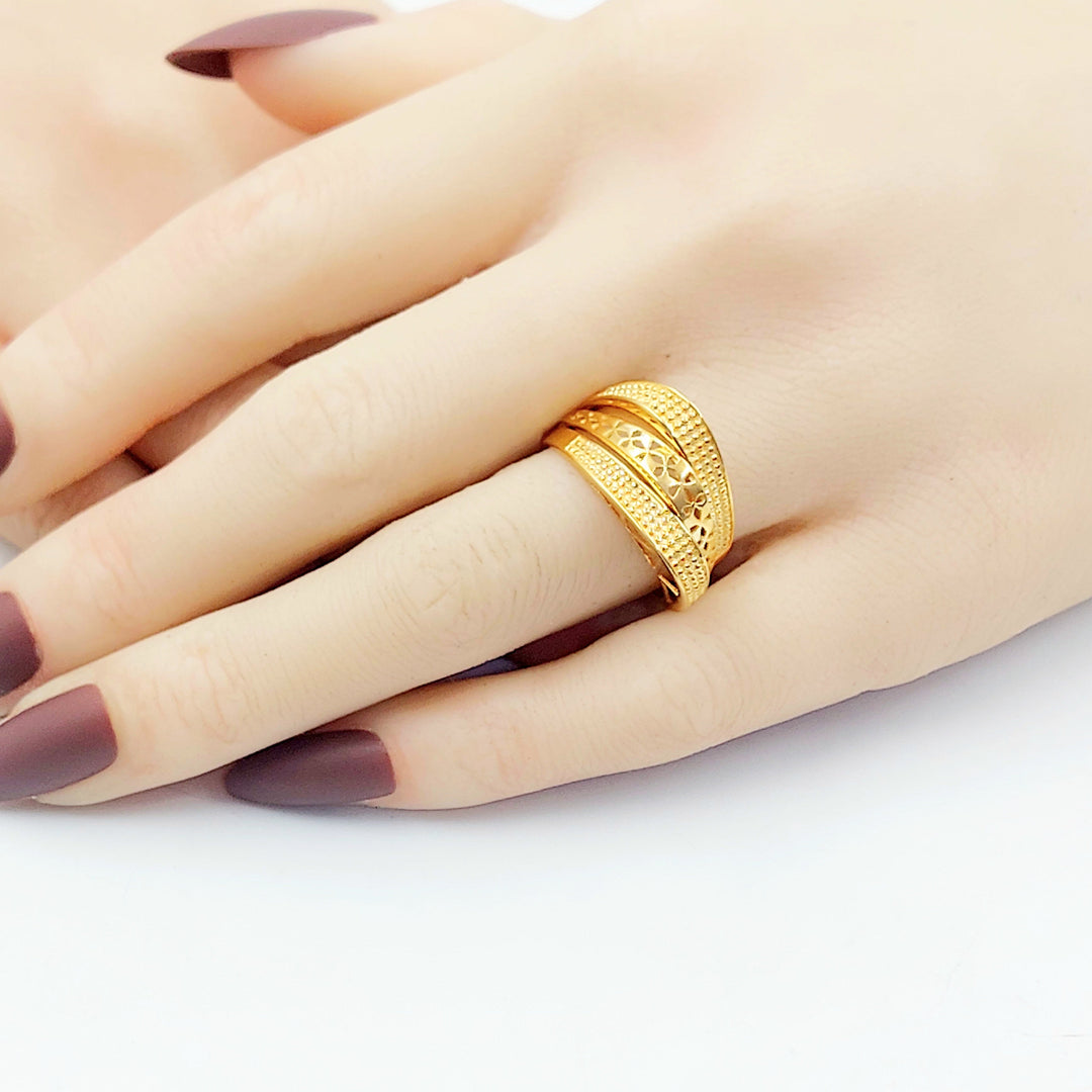Engraved Pyramid Ring