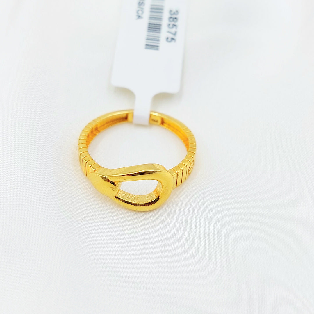 21K Gold Oval Link Ring