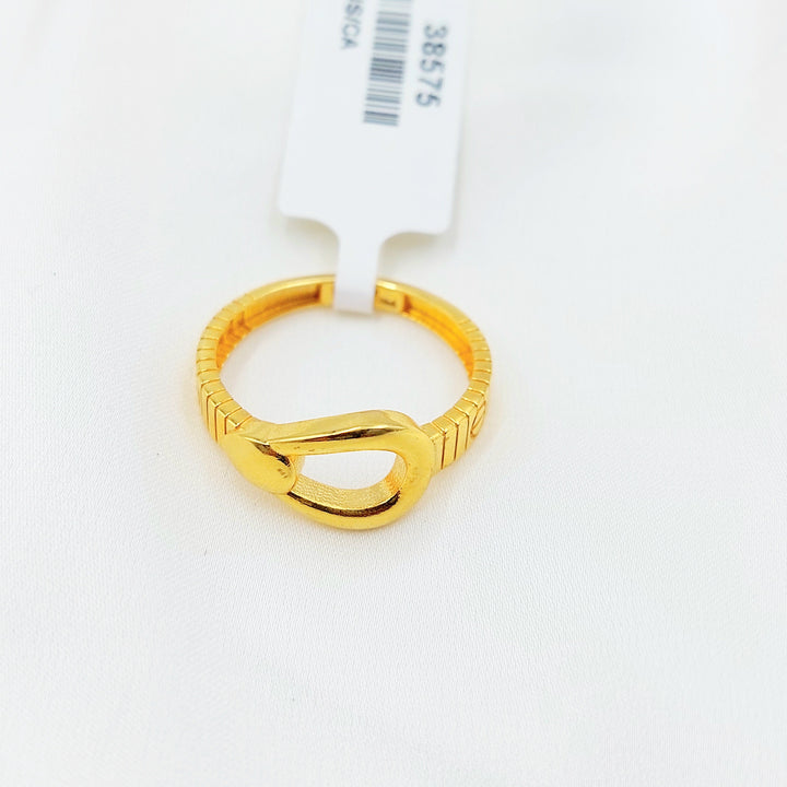 21K Gold Oval Link Ring