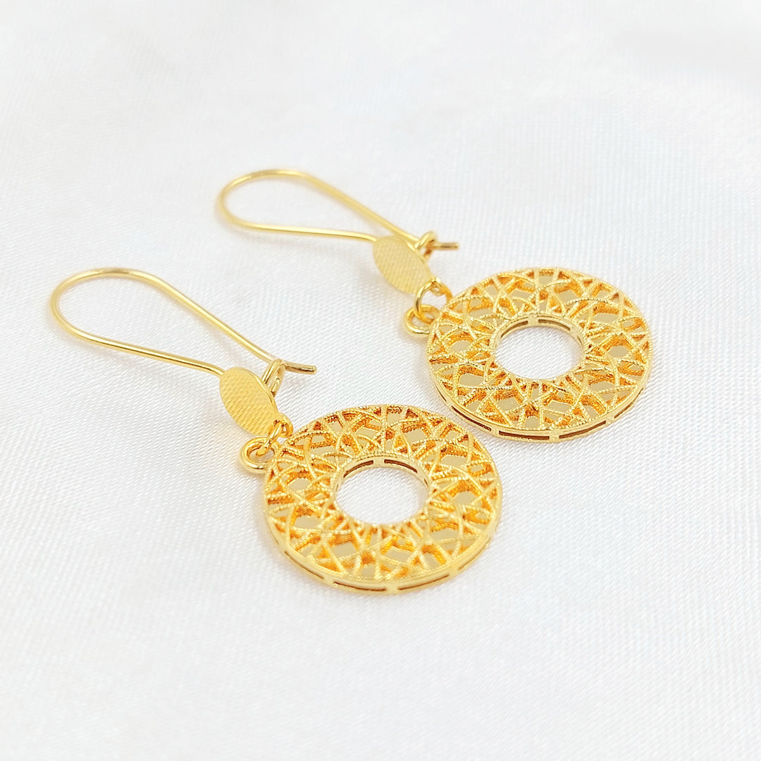 Deluxe Shankle Earrings Made of 21K Gold by Saeed Jewelry 