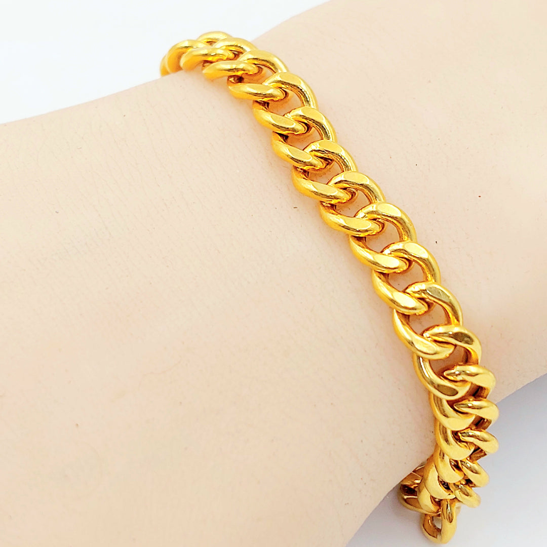 Deluxe Cuban Links Bracelet Made of 21K Gold by Saeed Jewelry 