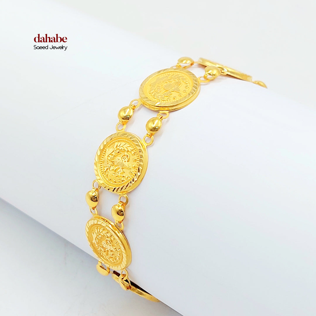 21K Gold Ottoman Coin-Inspired Bracelet