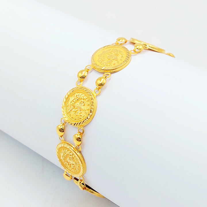 21K Gold Ottoman Coin-Inspired Bracelet