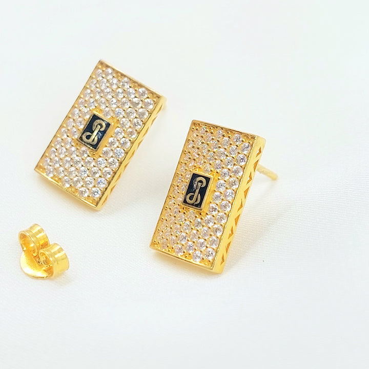 Zircon Studded Cuban Links Earrings