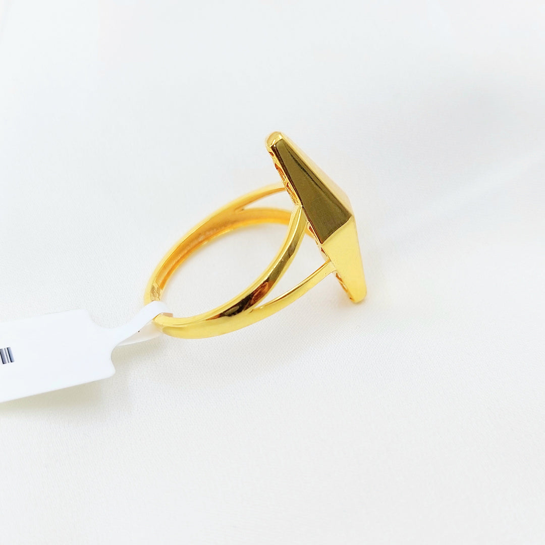 21K Gold Teardrop Statement Ring