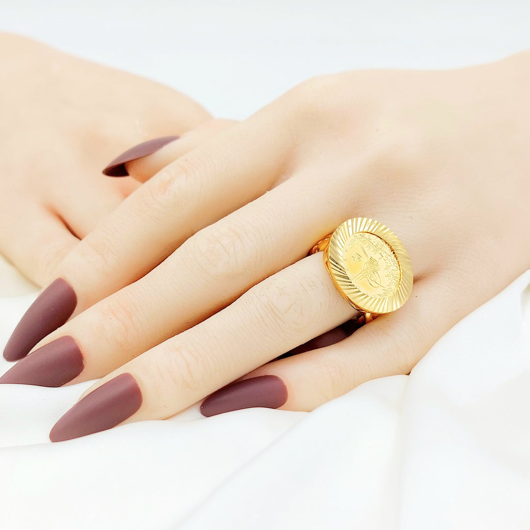 21K Gold Ottoman Coin-Inspired Ring