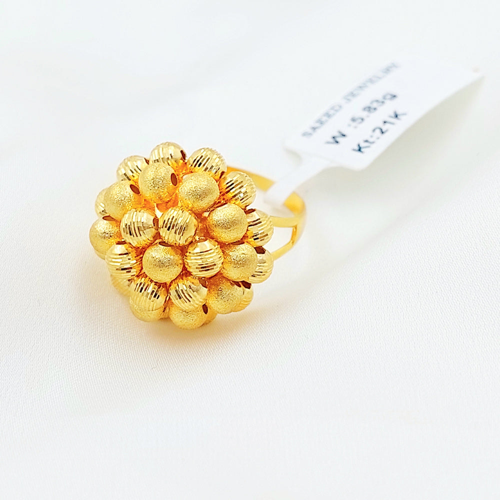 Deluxe Balls Ring Made of 21K Gold by Saeed Jewelry 